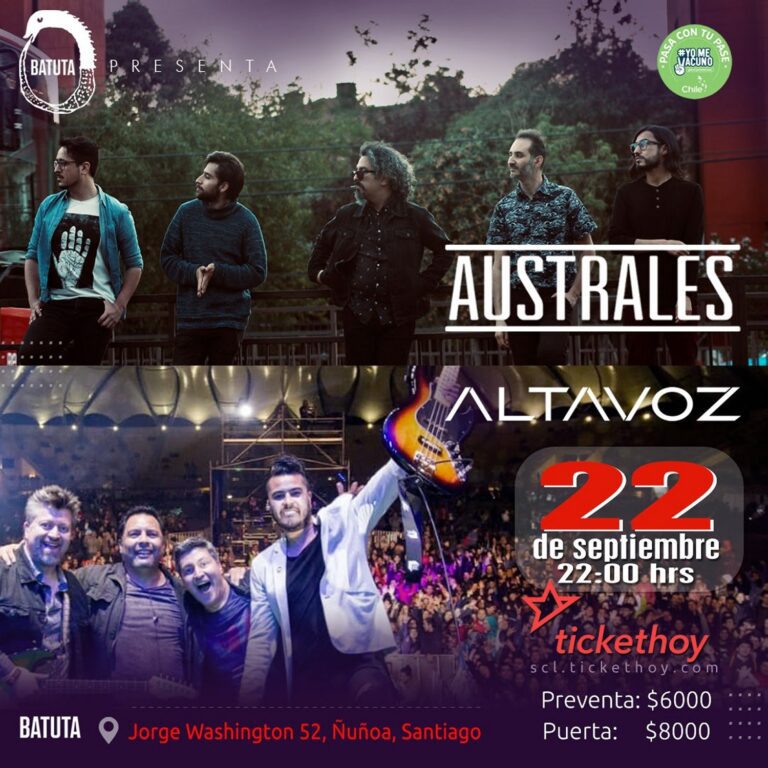 Australes y Altavoz anuncian concierto en vivo